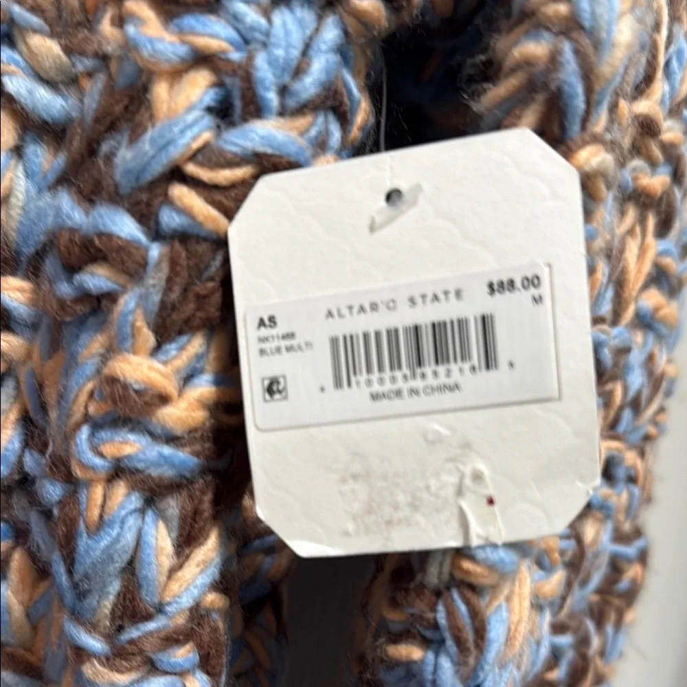 Chunky Knit Sweater in Blue and Brown by Altrd State - Picture 2 of 5
